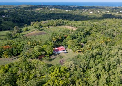 habitation mon repos maison creole marie galante vue drone mer