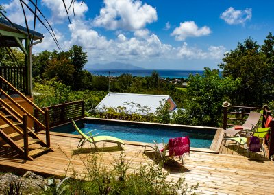 kazdes iles villa piscine marie galante kazamariegalante vue mer terrasse piscine