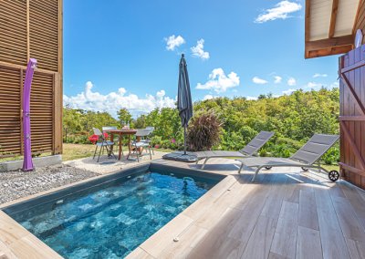 bungalow sonia kazamariegalante piscine marie galante terrasse privative