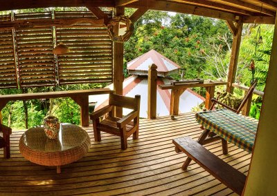 jardin des foufous bungalow marie galante kazamariegalante terrasse