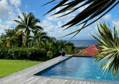 villa appassionata piscine marie galante vue mer palmiers
