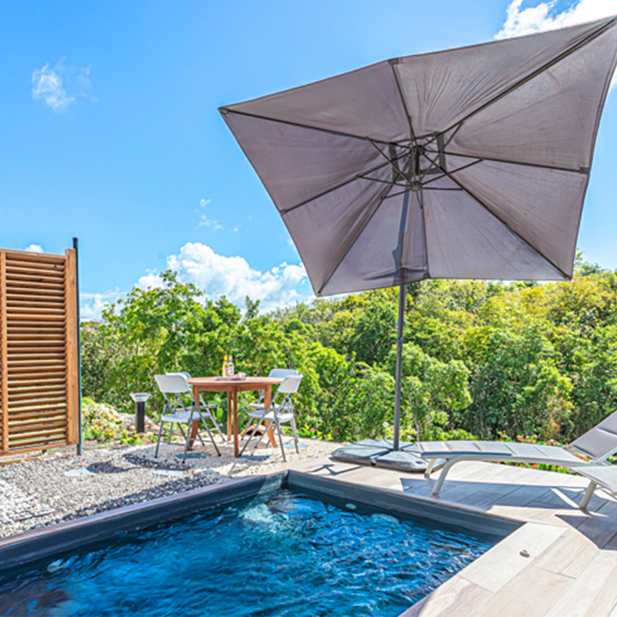 bungalow damien kazamariegalante piscine marie galante terrasse bac a punch terrasse privative vignette
