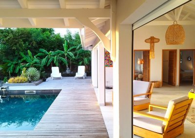 The Grey Houses Luxury Marie Galante piscine terrasse